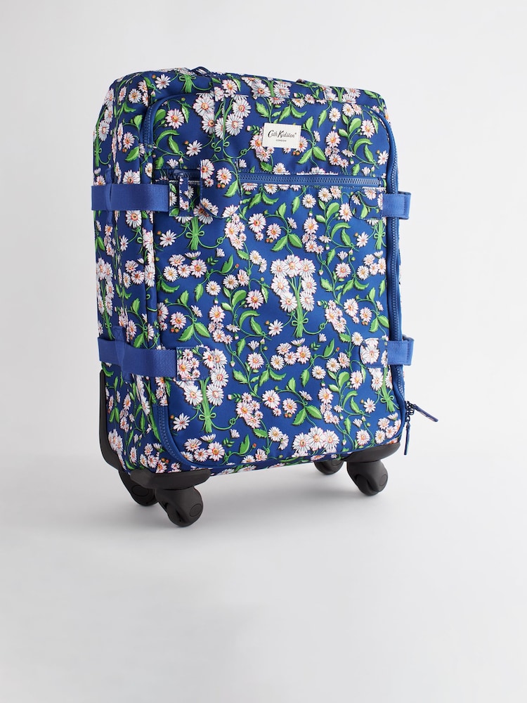 Cath Kidston Navy Daisy Print 4 Wheel Suitcase - Image 2 of 11