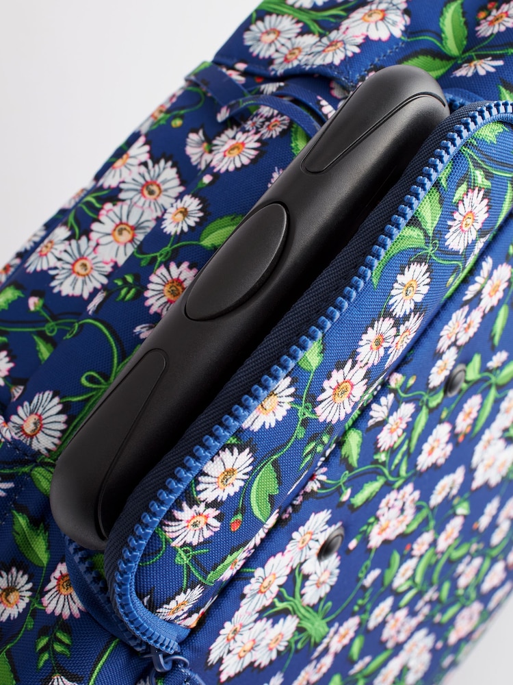 Cath Kidston Navy Daisy Print 4 Wheel Suitcase - Image 5 of 11