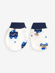 Rock-A-Bye Baby Boutique Baby Blue Teddy Bear Print 100% Cotton Gift Set 5 Piece - Image 7 of 8