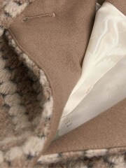 Ted Baker Oversized Natural Jilliya Tan Twill Knit Scarf Coat - Image 5 of 6