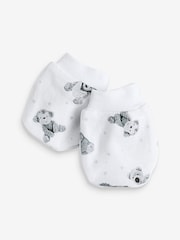 Rock-A-Bye Baby Boutique Teddy Bear Print Cotton 100% Cotton White 6-Piece Baby Gift Set - Image 6 of 7