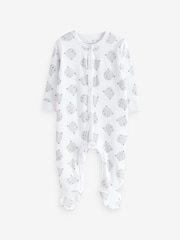 Rock-A-Bye Baby Boutique Bear Print Cotton Gift 100% Cotton White 5 Piece Set - Image 3 of 4