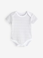 Rock-A-Bye Baby Boutique Bear Print Cotton Gift 100% Cotton White 5 Piece Set - Image 4 of 4