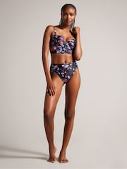 Ted Baker Abelaa Black High Waist Bikini Bottoms - Image 1 of 5