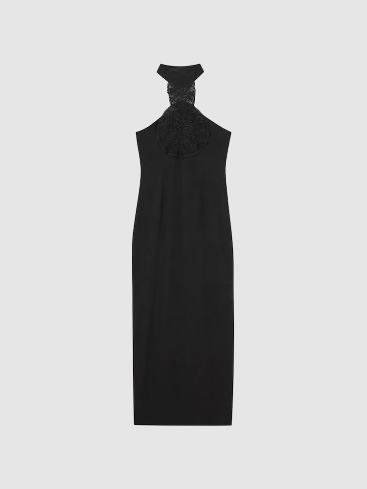 Joslin Silk Halterneck Maxi Dress - Image 2 of 5