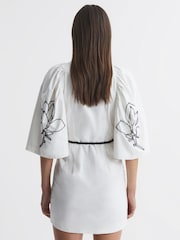 Joslin Beaded Cotton Shirt Mini Dress - Image 4 of 5