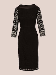 Adrianna Papell Roll Neck Sheath Black Dress - Image 7 of 7