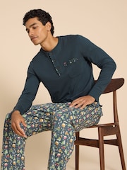 White Stuff Blue Novelty Pyjamas Trousers - Image 3 of 5