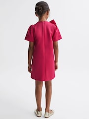 Reiss Pink Felicity 4-9 yrs Scuba Bow Dress - Image 5 of 6