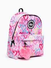 Hype. Kids Pink Graffiti Hearts Backpack - Image 3 of 4
