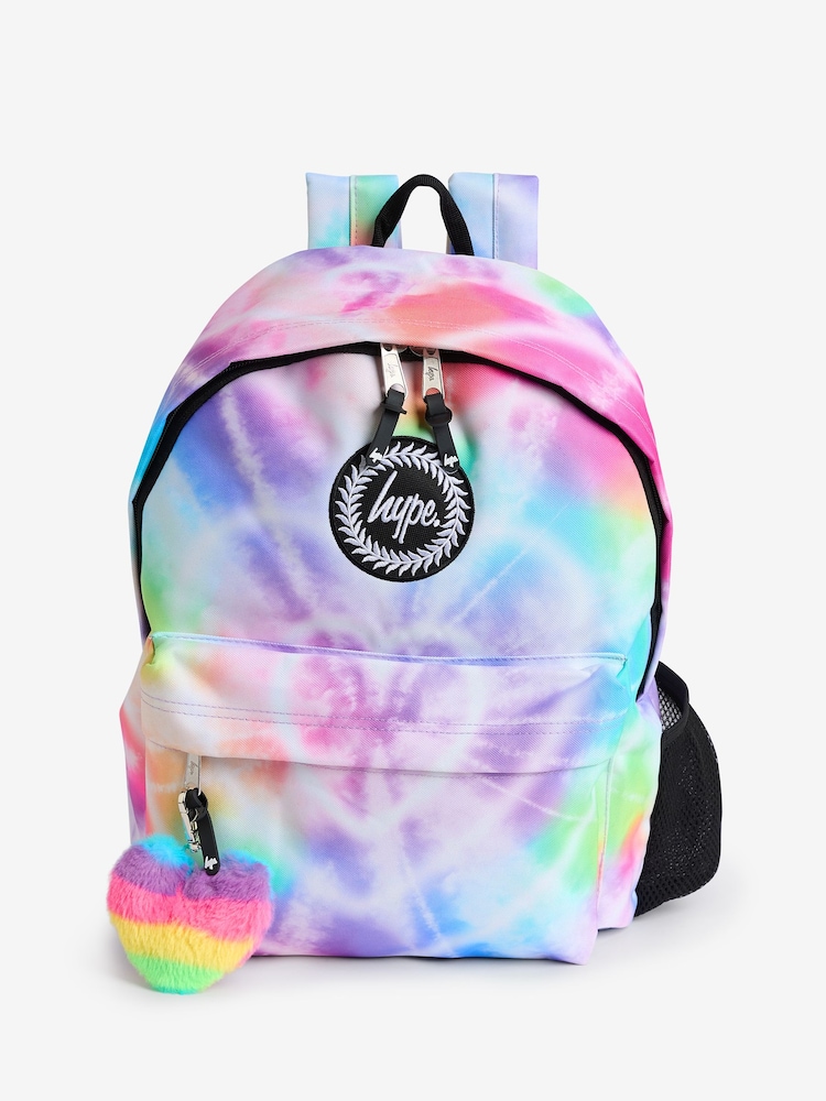 Hype. Rainbow Heart Tie Dye Backpack - Image 12 of 12 Hype. Rainbow Heart Tie Dye Backpack - Image 12 of 12