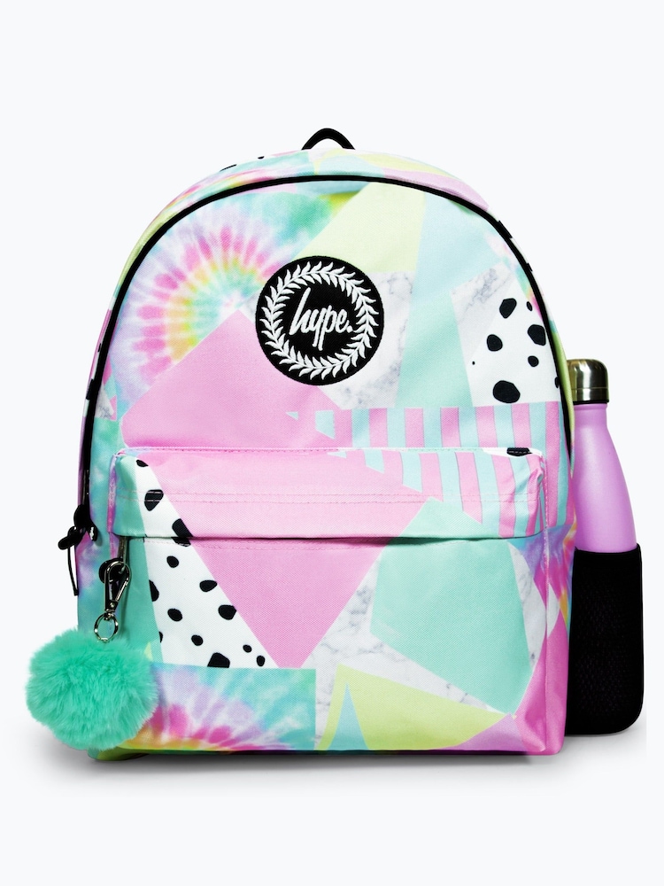 Hype. Kids Pink Pastel Collage Backpack - Image 1 of 1 Hype. Kids Pink Pastel Collage Backpack - Image 1 of 1