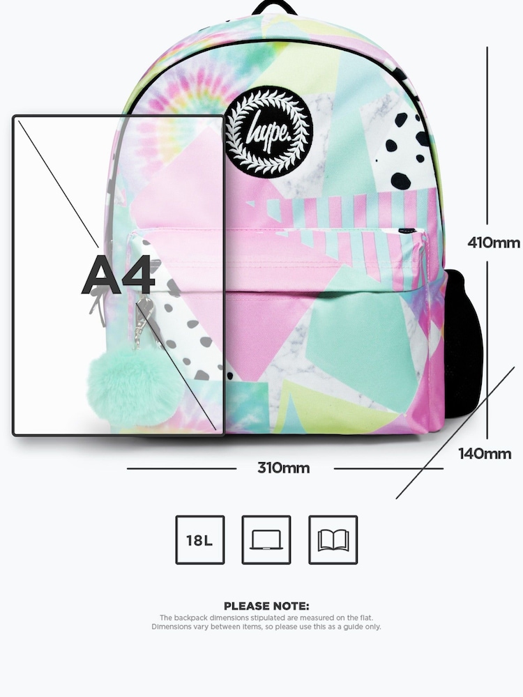 Hype. Kids Pink Pastel Collage Backpack - Image 11 of 11
