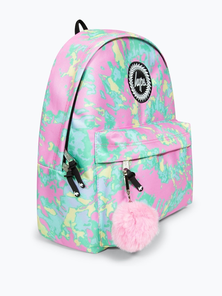 Hype. Kids Pink Pastel Tie Dye Backpack - Image 2 of 13