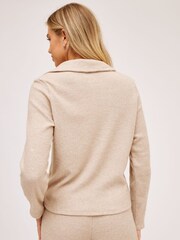 Style Cheat Brown Vicky Collar Cardigan - Image 2 of 4