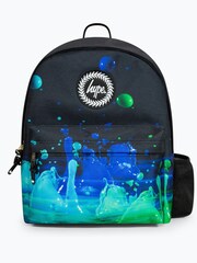 Hype. Unisex 3D Droplets Badge Black Backpack - Image 1 of 6