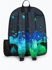 Hype. Unisex 3D Droplets Badge Black Backpack - Image 2 of 6