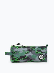 Hype. Unisex Green Glow Camo Pencil Case - Image 1 of 6