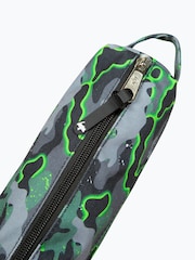 Hype. Unisex Green Glow Camo Pencil Case - Image 3 of 6