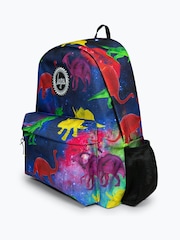 Hype. Multi Space Dinosaurs Badge Backpack - Image 4 of 11