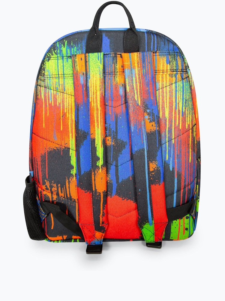 Hype Unisex Spray Paint Badge Black Backpack - Image 2 of 7