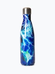 Hype. Unisex Blue Multi Lightning Storm Water Bottle - Bild 1 von 5