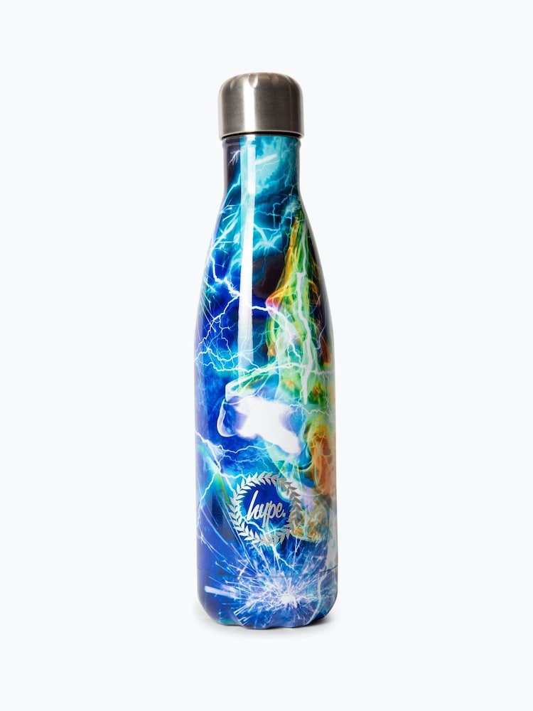 Hype. Unisex Blue Multi Lightning Storm Water Bottle - Bild 2 von 5