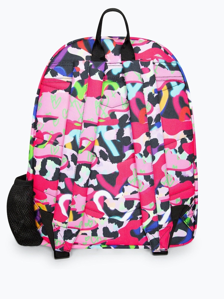 Hype. Unisex-Rucksack mit Prints und Aufnäher, Pink/Mehrfarbig - Bild 2 von 11