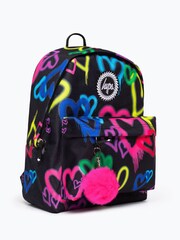 Hype. Graffiti Hearts Pom Pom Badge Backpack - Image 3 of 6
