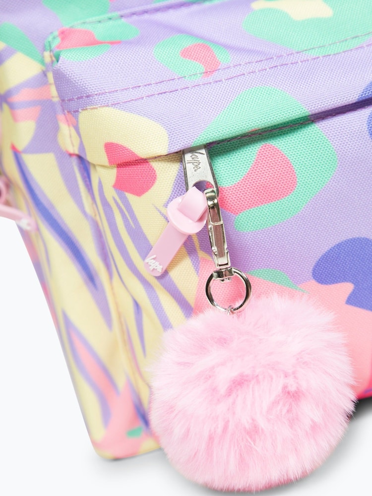 Hype. Multi Pastel Prints Badge Backpack - Image 12 of 12