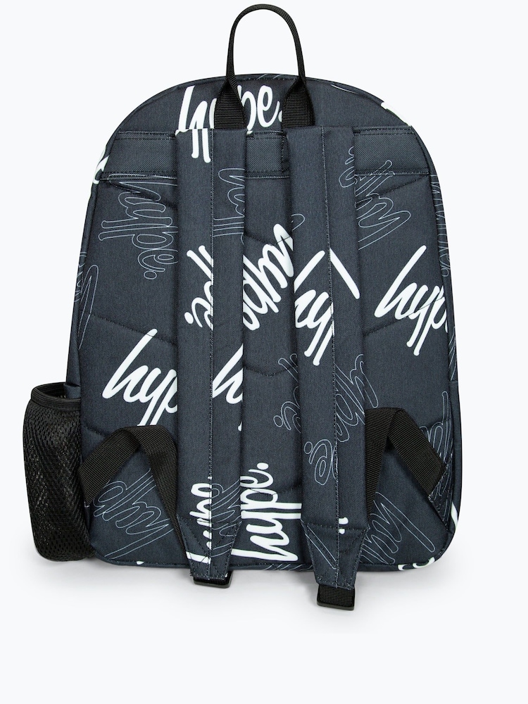 Hype. Rucsac Unisex Multi Script Badge Negru - Image 2 of 11