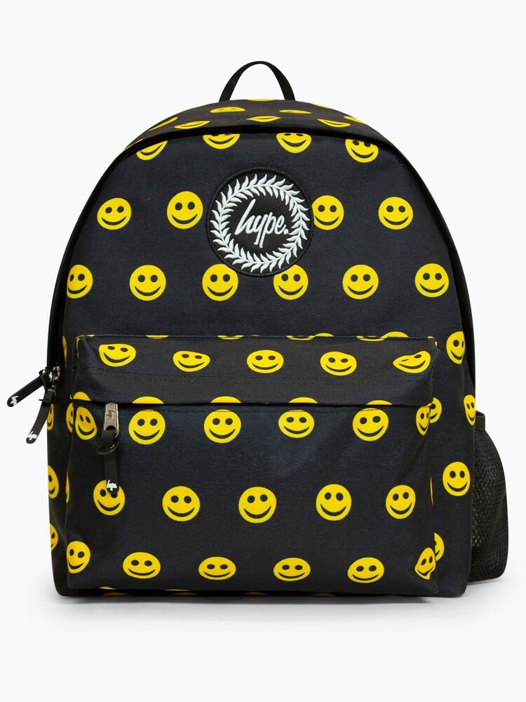 Hype. Unisex Smile Face Black Backpack - Image 1 of 10
