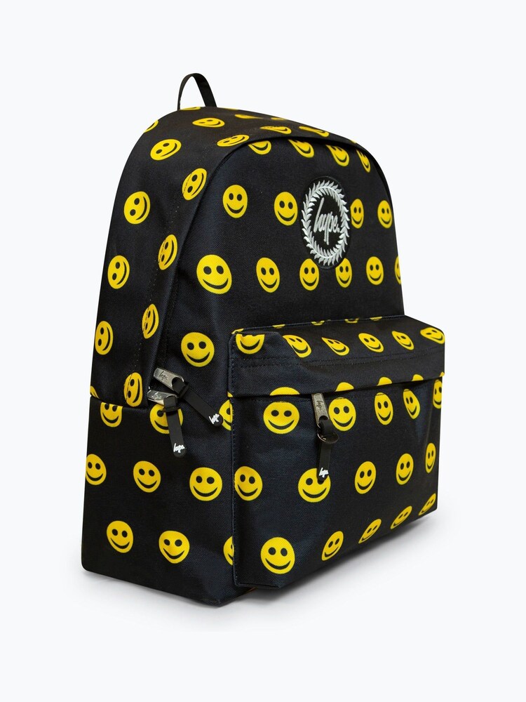Hype. Unisex Smile Face Black Backpack - Image 2 of 10