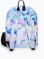 Hype. Multi Rainbow Dolphins Badge Backpack - Image 2 of 12