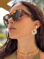 Золотистые серьги Celeste Starre Royal Nights - Изображение 2 из 2