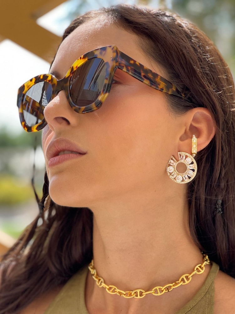 Celeste Starre Gold Tone Royal Nights Earrings - Image 2 of 2 Celeste Starre Gold Tone Royal Nights Earrings - Image 2 of 2