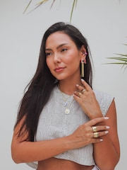 Celeste Starre Gold Tone I Am Healthy Necklace - Image 3 of 5