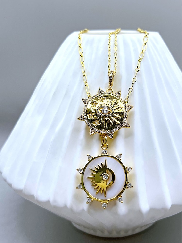Celeste Starre Gold Tone I Am Healthy Necklace - Image 5 of 5