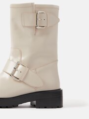 Jigsaw Cream Biker Boots - Image 6 of 7