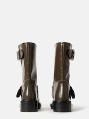 Jigsaw Green Biker Boots - Image 5 of 6