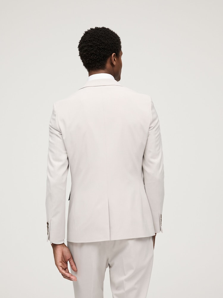 Neutral Skinny Fit Motionflex Stretch Suit Jacket - Image 3 of 10