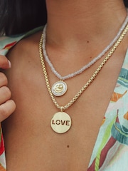 Celeste Starre Gold Tone Love Conquers All Necklace - Image 3 of 3