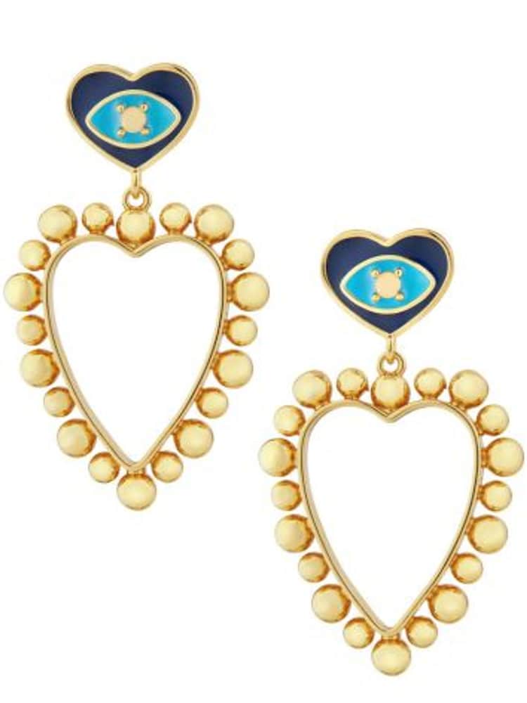 Celeste Starre Gold Tone Eye Heart You Earrings - Image 1 of 3