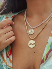 Celeste Starre Gold Tone Wink If You Are Happy Sparkle Necklace - Image 4 of 4