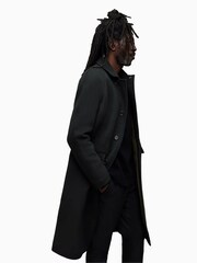 AllSaints Black Somnus Coat - Image 2 of 10