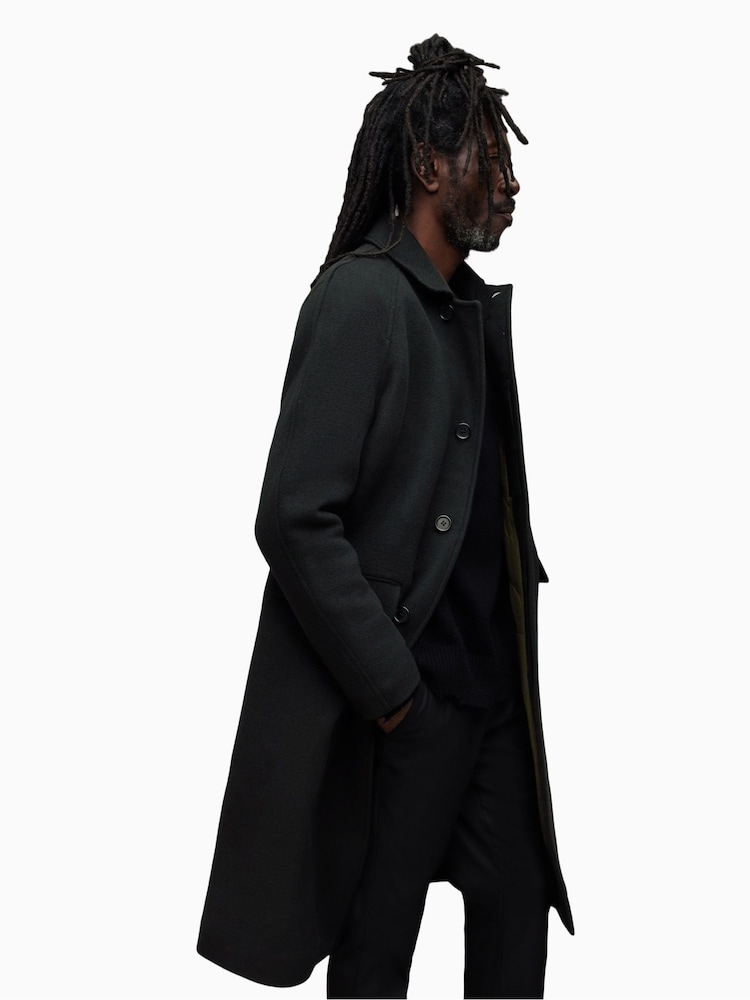 AllSaints Black Somnus Coat - Image 2 of 10