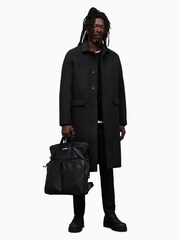 AllSaints Black Somnus Coat - Image 5 of 10