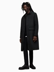 AllSaints Black Somnus Coat - Image 6 of 10