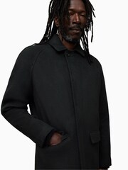 AllSaints Black Somnus Coat - Image 8 of 10