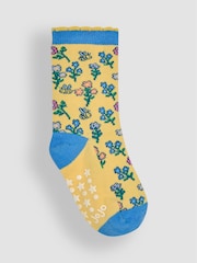 JoJo Maman Bébé Yellow 3-Pack Bee Print Socks - Image 2 of 4